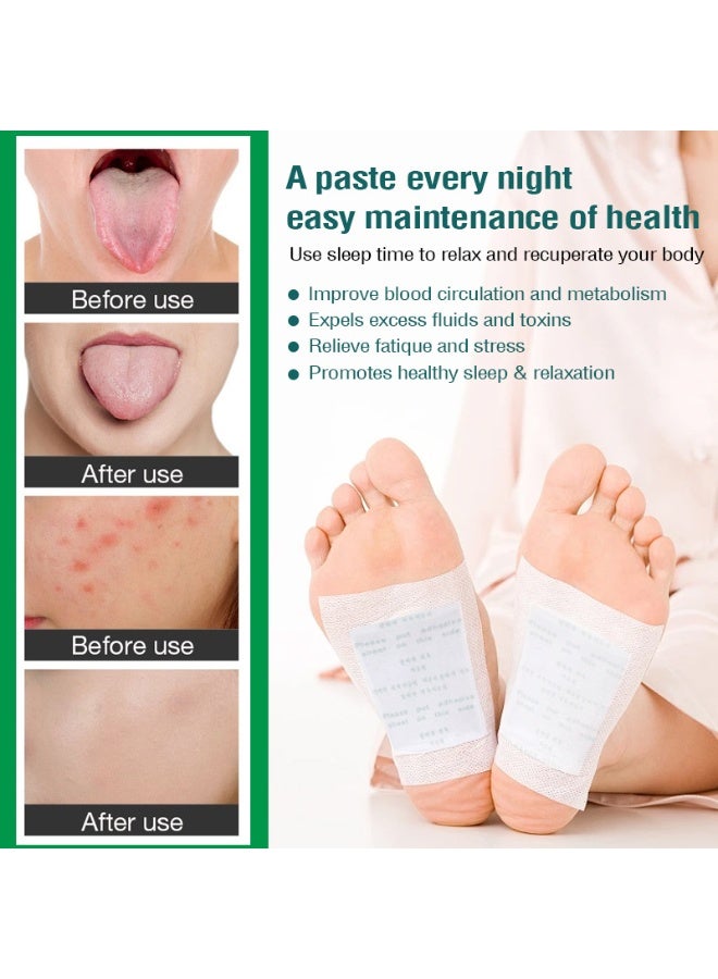 10-Piece Cleansing Detox Foot Patches, Deep Cleansing Foot Patches, Foot Detox Pads for Stress Relief, Sleep Improvement, Metabolism Boost, Muscle Pain Relief, Blood Circulation Enhancement, Easy to Use, Suitable for Men, Women, Elderly, and Kids - Image 2