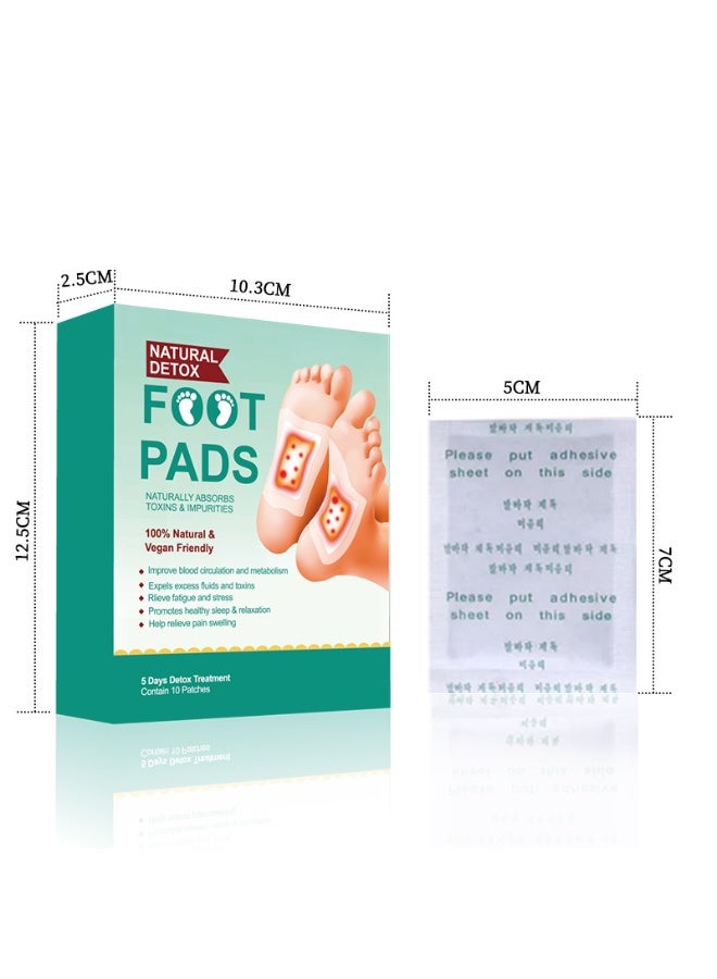 10-Piece Cleansing Detox Foot Patches, Deep Cleansing Foot Patches, Foot Detox Pads for Stress Relief, Sleep Improvement, Metabolism Boost, Muscle Pain Relief, Blood Circulation Enhancement, Easy to Use, Suitable for Men, Women, Elderly, and Kids - Image 5