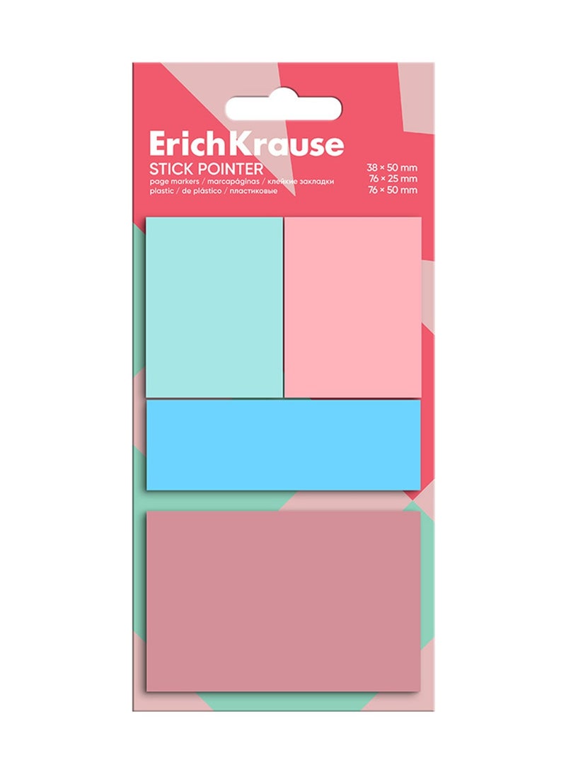 80-Sheet Plastic Page Markers 45x20mm Size Assorted Colours