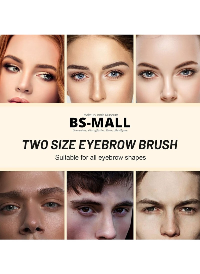 BS مول فرشاة الحواجب BS-MALL، فرشاة حواجب رفيعة للغاية، فرشاة كونسيلر لتحديد الحواجب، عبوة من 2  - Image 3