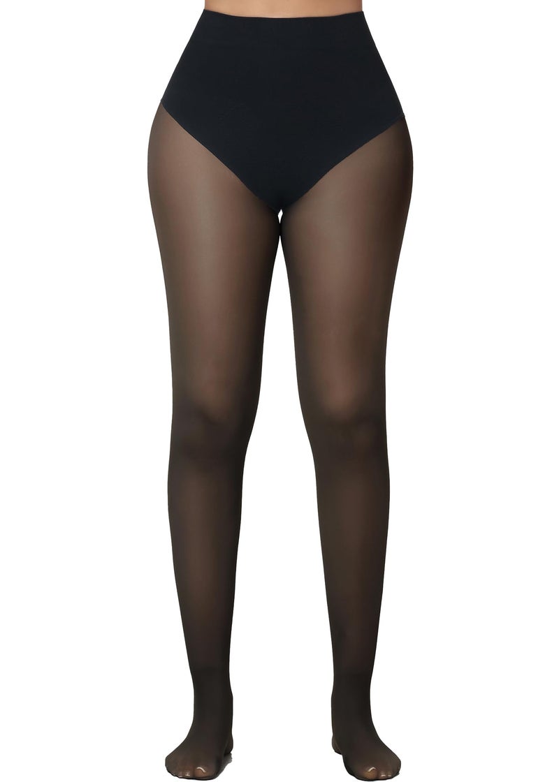 SHAPSHE Fleece Lined Leggings Women Fleece Lined Tights Pantyhose Winter Tights for Women Sheer Skin Colored Leggings Thermal Pantyhose Translucent Stockings - Image 1