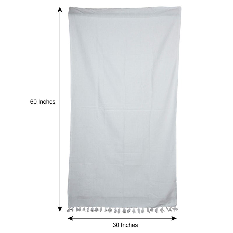 Strotam Cotton Bath Towel Large (Pack of 1, White) - Image 4