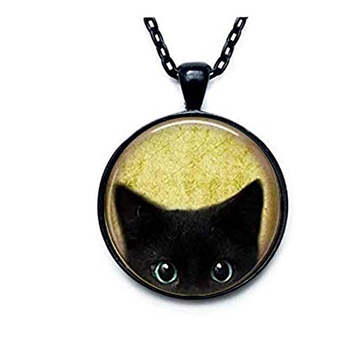 Trenro Cute Peeking Black Cat Necklace – Hypoallergenic Alloy Pendant with Adjustable Chain – Whimsical Cat Lover Gift & Halloween Jewelry - Image 5