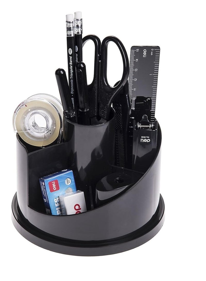 Deli منظم مكتب دوار مع مجموعة ملحقات - Image 4