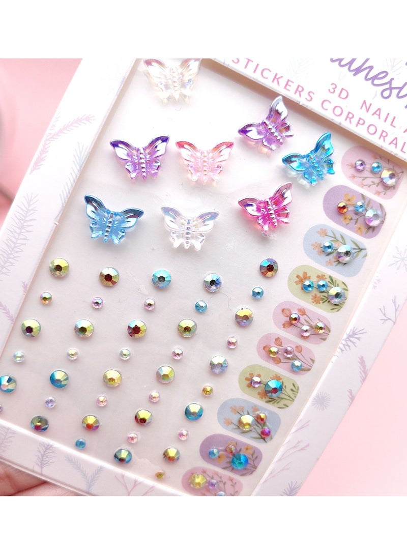 Anti-Allergy Glitter Gemstone Set for Face, Nails and Hair, Essential for Holiday Makeup and Body Painting, 1 Piece (Random Color) - Image 1