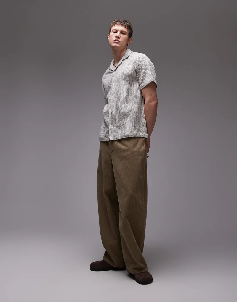 TOPMAN Short Sleeve Button Down Shirt
