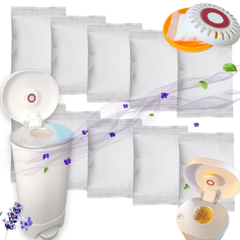 PurifyLogix 10PCS Upgraded Lavender Scented Baking Soda Refills for 35 Puck Baking Soda Cartridge Diaper Pail Deodorizers Odor Absorber Compatible with Munchkin Step and Pail Diaper Pails - Image 2