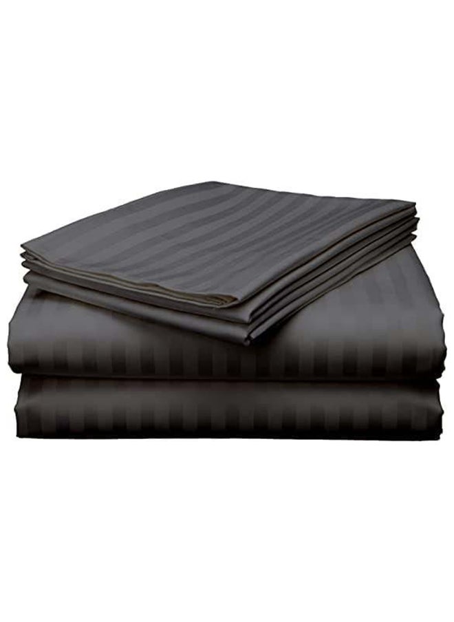 Hotel Collection - HOTEL COLLECTION DARK GREY Double Flat Sheet with 2 Pillow Cases 220x280 cm - Image 1