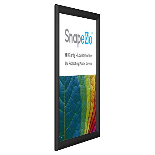 SnapeZo 16.5 x 23.4 inches (A2 Euro Size) Sleek Black Poster Frame, Front-Loading, Wall Mount, Aluminum 1" Profile, Sleek Series - Image 3