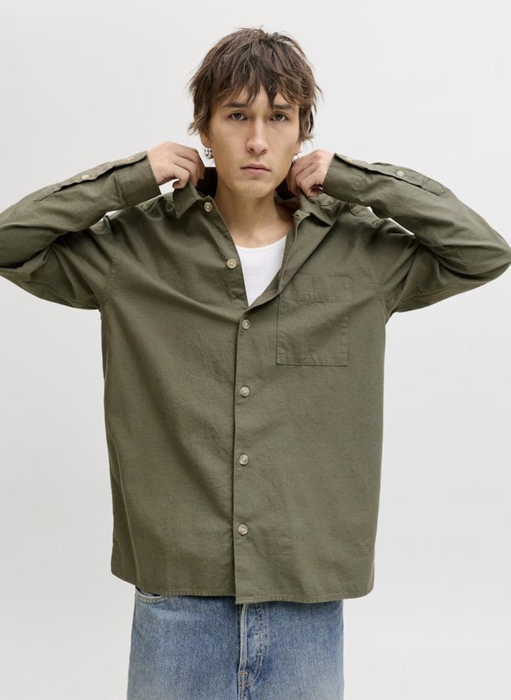 JACK & JONES Casual long Sleeve Oversize Shirt - Image 1