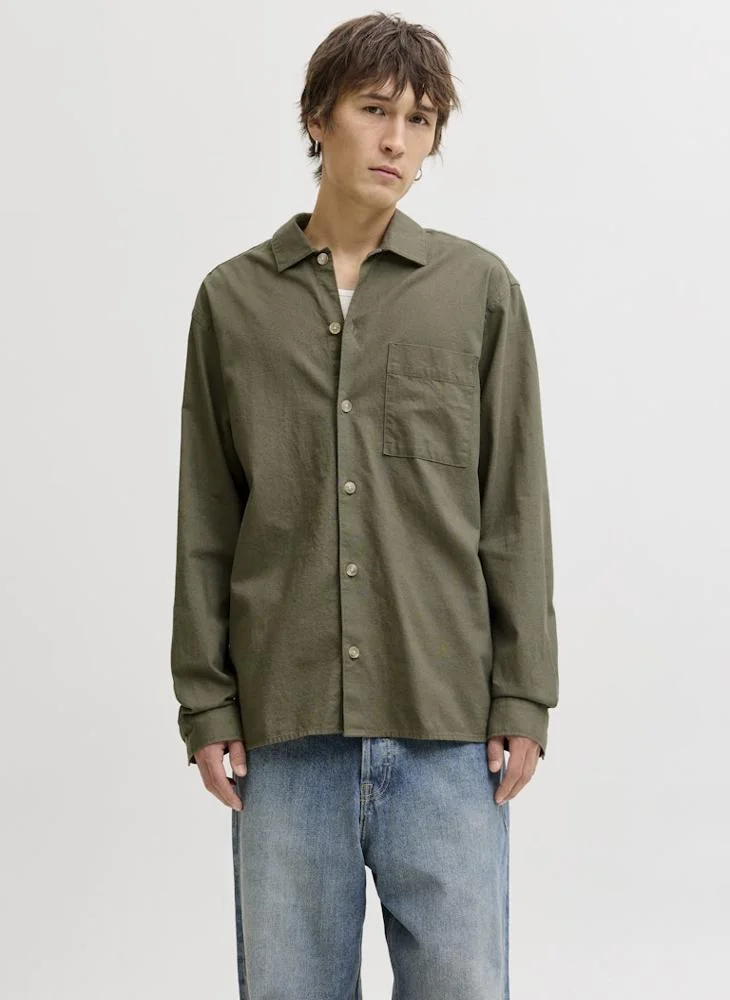 JACK & JONES  Casual long Sleeve Oversize Shirt for Men | Best Price UAE