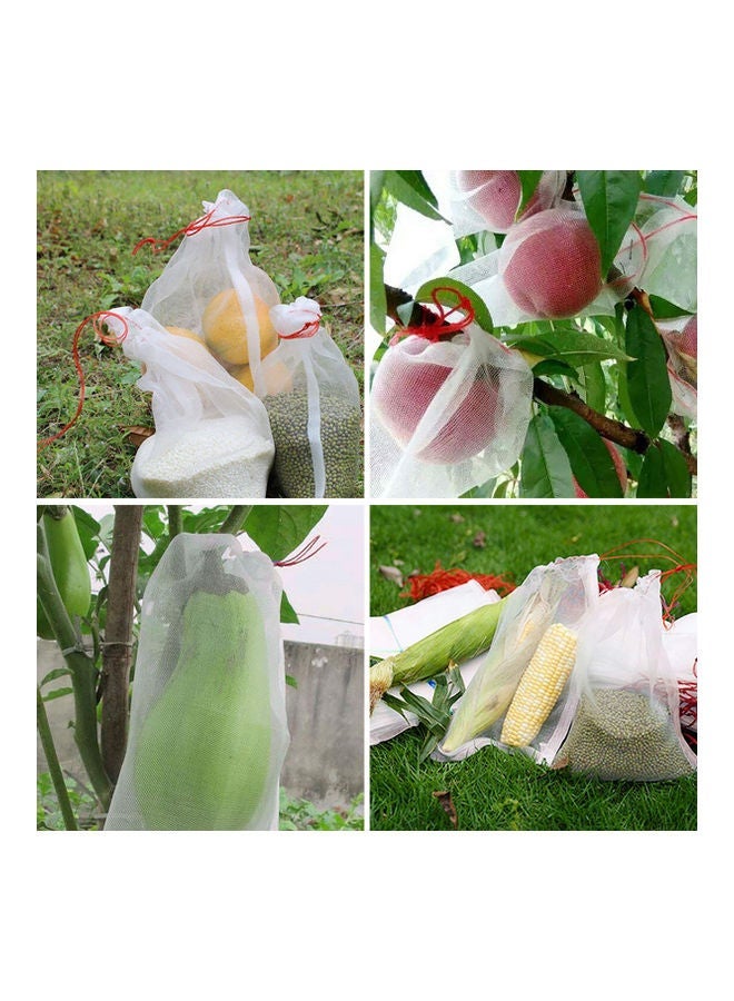 NIBEMINENT 100-Piece Netting Garden Fruit Barrier Cover Bag Clear/Red 15×10mm - Image 5