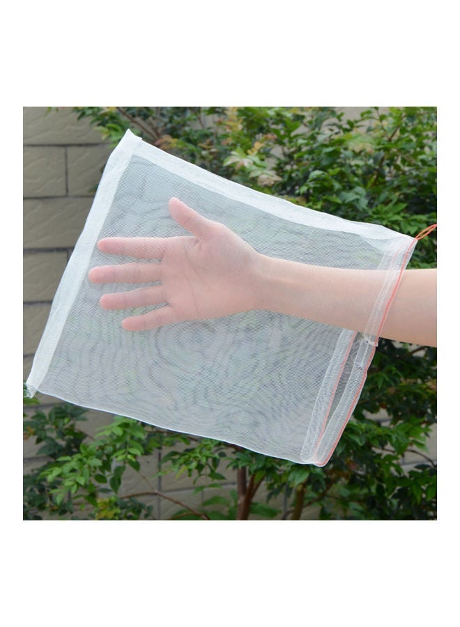 NIBEMINENT 100-Piece Netting Garden Fruit Barrier Cover Bag Clear/Red 15×10mm - Image 3