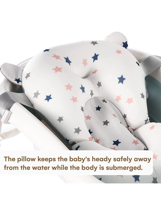 Excefore Baby Bath Pad, Adjustable Non-Slip Floating Infant Bath Support Cushion, Baby Bath Pillow for Bathtub, Bath Tub Seat Mat For New Born/Infants Bathing Support | Bath Organizers, 0-12 Months  - Image 3