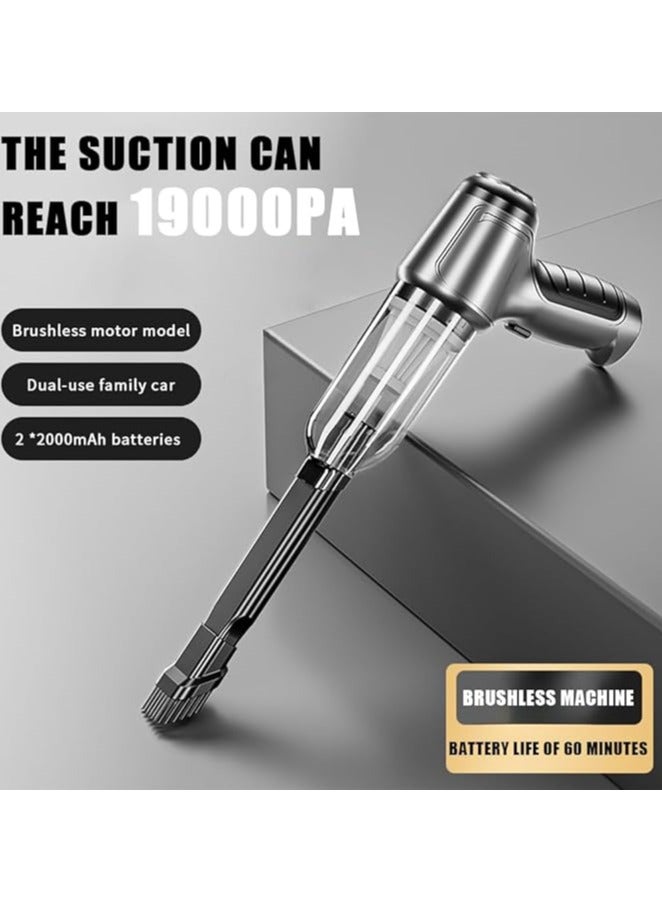 إيروريكس منفضة هواء، منفاخ هواء كهربائي 19000 باسكال، منفاخ هواء محمول 120 وات 35500 دورة في الدقيقة، منفاخ هواء محمول 2 في 1 4000 مللي أمبير في الساعة مع 5 ملحقات فوهات، للشحن السريع للوحة مفاتيح الكمبيوتر - Image 2