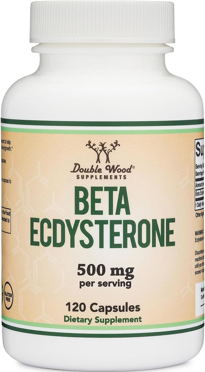 Double Wood Supplements Beta Ecdysterone Supplement  500mg Per Serving 120 Capsules 60 Servings Powerful Plant Anabolic to Support Mens Health NonGMO and Gluten Free by Double Wood - Image 5