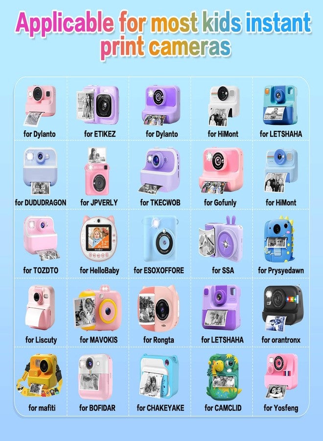 QUASON 18 Rolls Kids Camera Paper Roll Refill Compatible with Most Instant Print Cameras for Kids BPA Free （2.24"x0.98" ） - Image 2