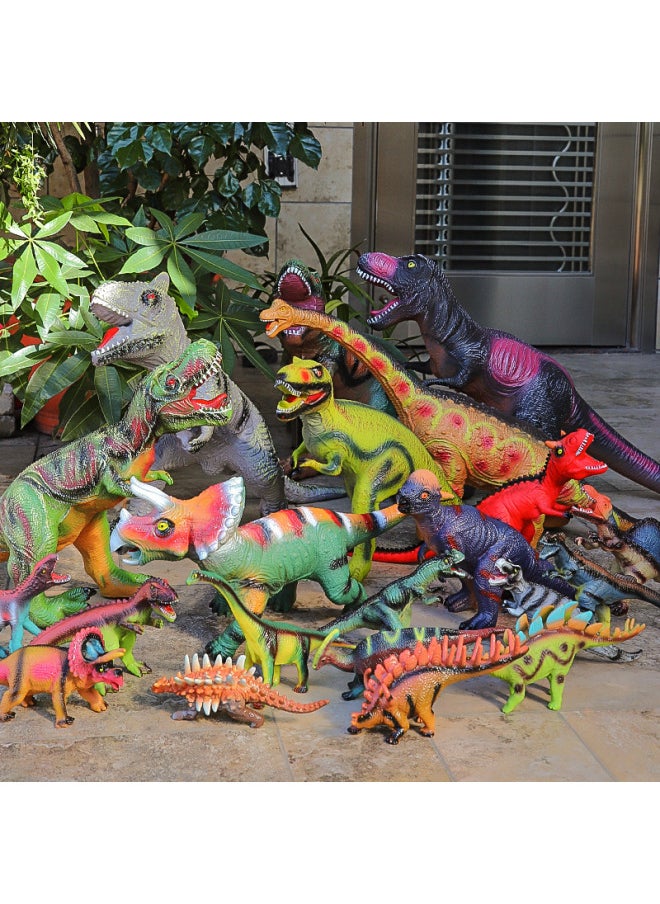 Generic - Dinosaur Toy Large Tyrannosaurus Triceratops Wrist Dragon Simulation Sound Soft Rubber Model Stall Delivery-Color:[c66] Raptor-Specifications:Single Cry - Image 1