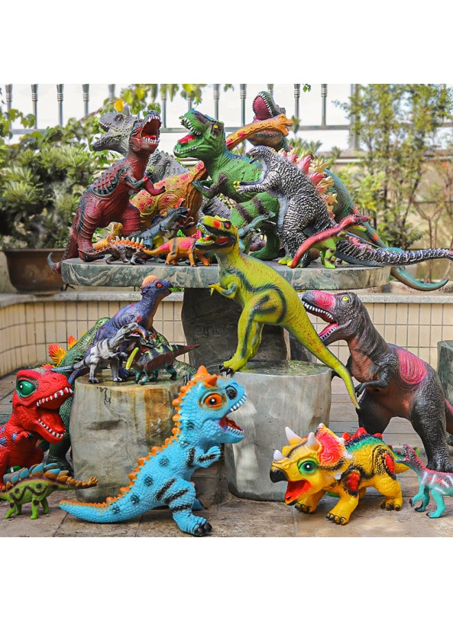 Generic - Dinosaur Toy Large Tyrannosaurus Triceratops Wrist Dragon Simulation Sound Soft Rubber Model Stall Delivery-Color:[c66] Raptor-Specifications:Single Cry - Image 1