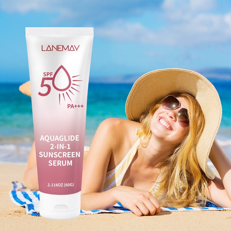 LANEMAY Watery 2-in-1 Protective Cream 60g SPF50+ PA+++ High-level Protective Cream with Moisturizing Essence - Image 1