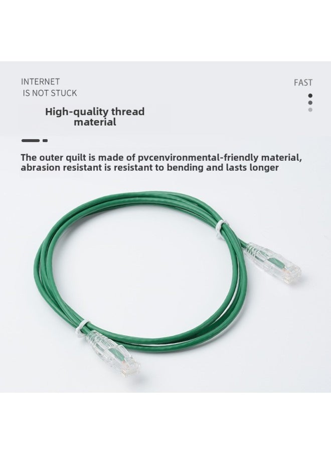 Generic Super Class 6 Fine Network Cable Unshielded Oxygen-free Copper CAT Class 6A Home Router Cabinet Network Jumper Twisted Pair-Color:White-Line Length:4M  - Image 3