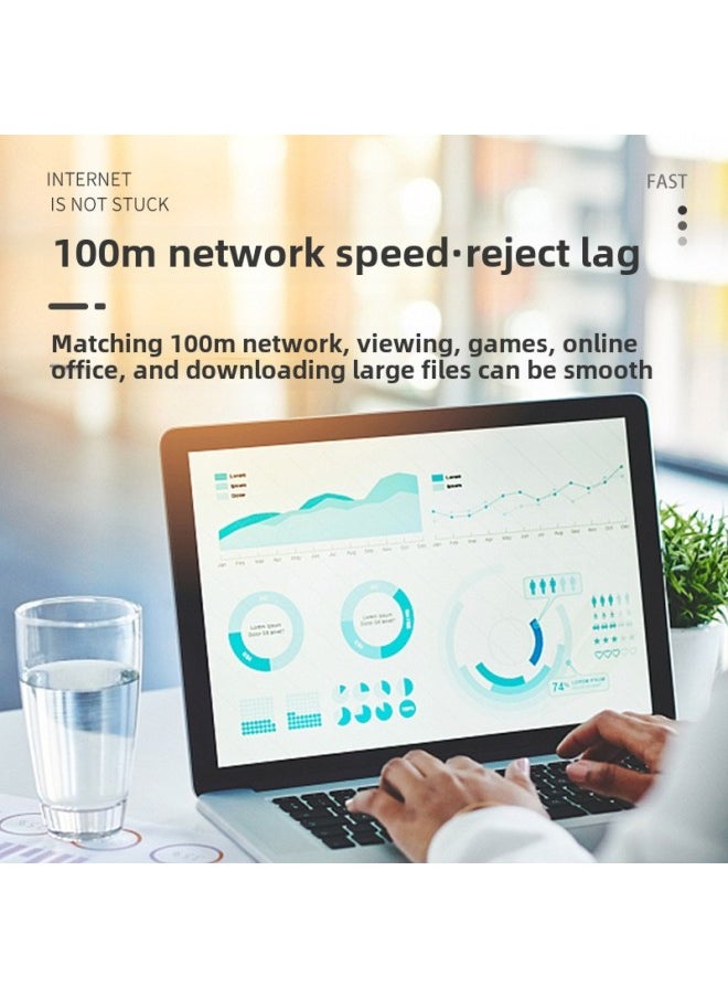 Generic Super Class 6 Fine Network Cable Unshielded Oxygen-free Copper CAT Class 6A Home Router Cabinet Network Jumper Twisted Pair-Color:White-Line Length:4M  - Image 4