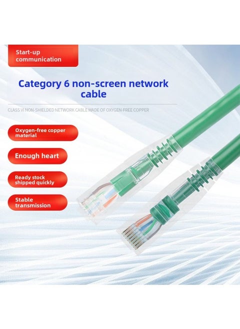 Super Class 6 Fine Network Cable Unshielded Oxygen-free Copper CAT Class 6A Home Router Cabinet Network Jumper Twisted Pair-Color:White-Line Length:4M