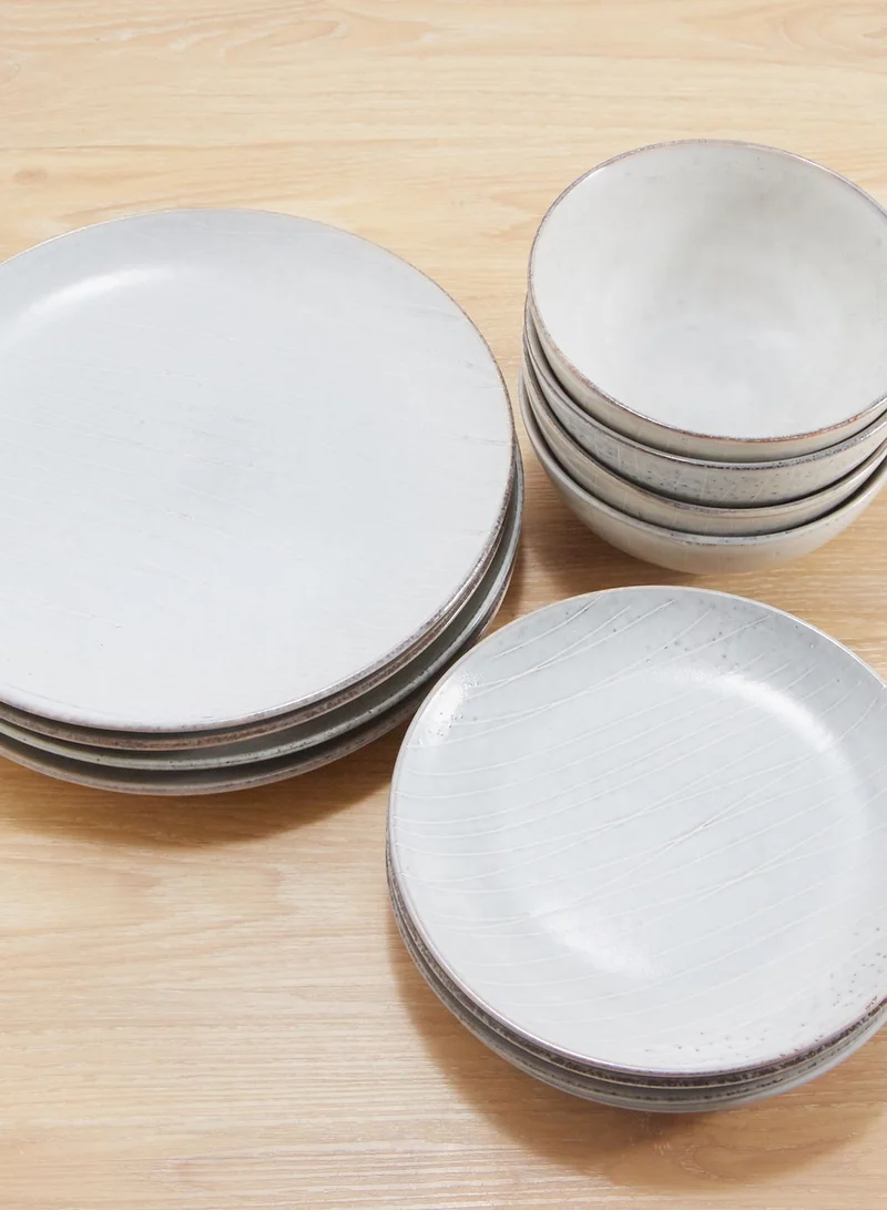 Noire Edit Jade Glazed 12 Piece Dinner Set