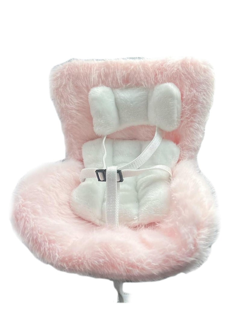 Baby car safety seat labubu car safety seat Baby car safe and comfortable road seat Plush accessories car seat - Image 1