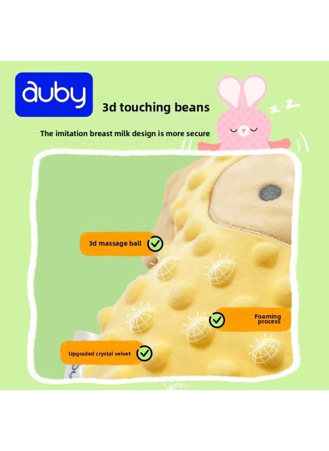 Generic Aobei Soothing Towel Baby Can Bite Doudou Plush Rabbit Doll Newborn Puppet Sleeping Artifact-Color:Opal Bean Velvet Soothing Doll-Peanut Monkey (Yellow)  - Image 5