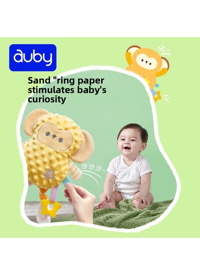 Generic Aobei Soothing Towel Baby Can Bite Doudou Plush Rabbit Doll Newborn Puppet Sleeping Artifact-Color:Opal Bean Velvet Soothing Doll-Peanut Monkey (Yellow)  - Image 4