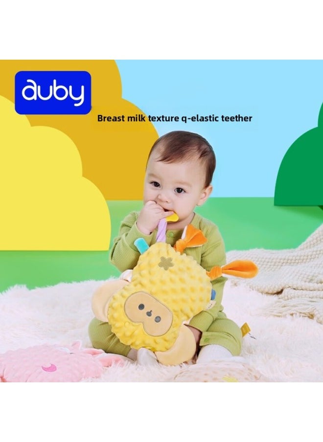 Generic Aobei Soothing Towel Baby Can Bite Doudou Plush Rabbit Doll Newborn Puppet Sleeping Artifact-Color:Opal Bean Velvet Soothing Doll-Peanut Monkey (Yellow)  - Image 3