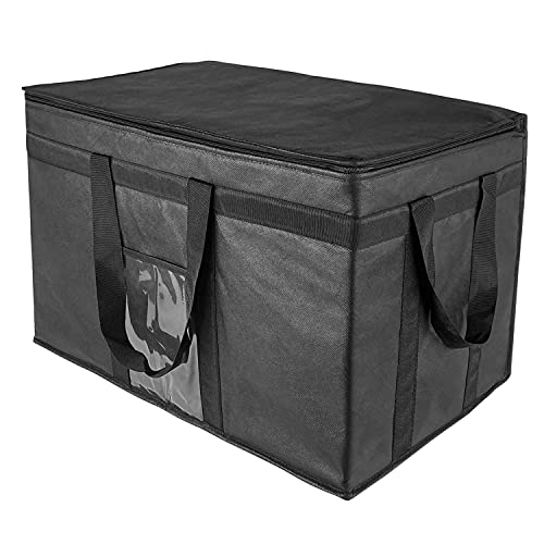 Yalin XXXL Large Insulated Cooler Bag, Styrofoam Cooler of Keep Food Hot or Cold, Reusable Double Zipper Food Delivery Bag for Grocery Shopping, 23" W x 15" H x 14" D (Black, 3XL) - Image 1