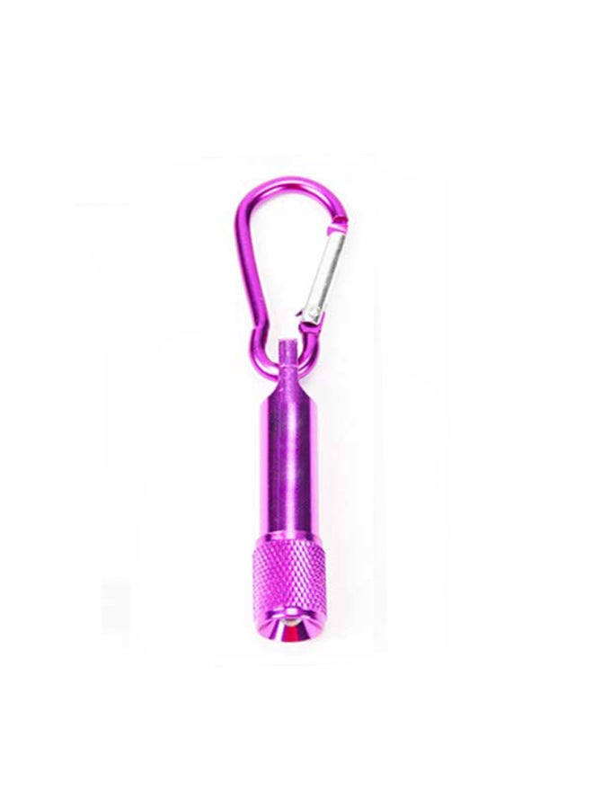 Outdoor Camping Mountaineering Strong Light Mini Flashlight Aluminum Alloy Small Flashlight Household Keychain Lamp Gift Flashlight-Color:Purple  - Image 1