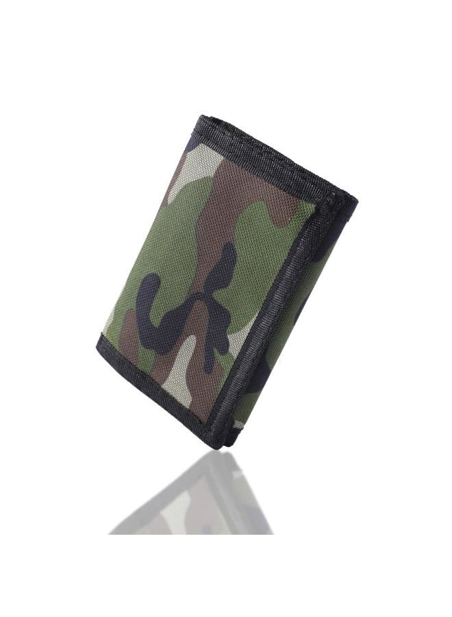 Nitort Wallet, Canvas Outdoor Sports Wallets for Kid, Lovely Wallet with Zipper for Kids- Front Pocket Wallet with Magic Sticker - Image 2