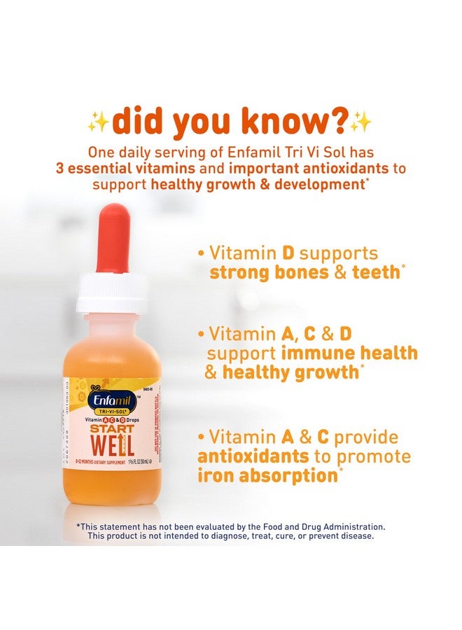 Enfamil Tri-Vi-Sol Infant Multivitamin Drops, Supports Growth & Immune Health for Babies, 50mL Bottle - Image 3