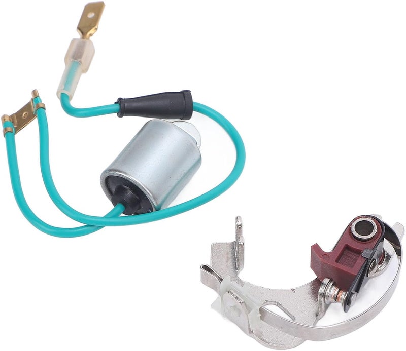 Distributor Points and Condenser Set, Metal Construction Kit for 4 6 Cylinder 43D 45D - Durable Replacement, Professional Ignition Parts, Easy Installation - Image 3