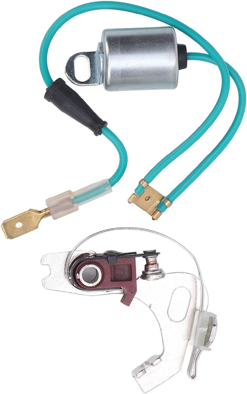 Distributor Points and Condenser Set, Metal Construction Kit for 4 6 Cylinder 43D 45D - Durable Replacement, Professional Ignition Parts, Easy Installation - Image 5
