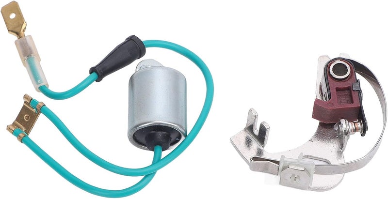 Distributor Points and Condenser Set, Metal Construction Kit for 4 6 Cylinder 43D 45D - Durable Replacement, Professional Ignition Parts, Easy Installation - Image 4