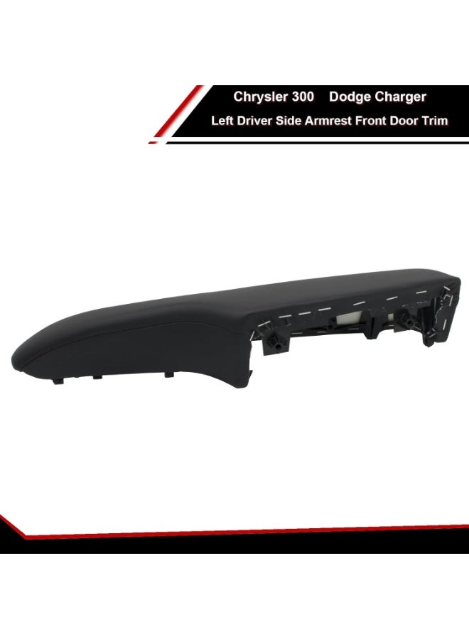 KISSUN Left Driver Side Armrest Front Door Trim Compatible with Chrysler 300 Dodge Charger 2011-2023 Replaces# 1WK37DX9AB - Image 5