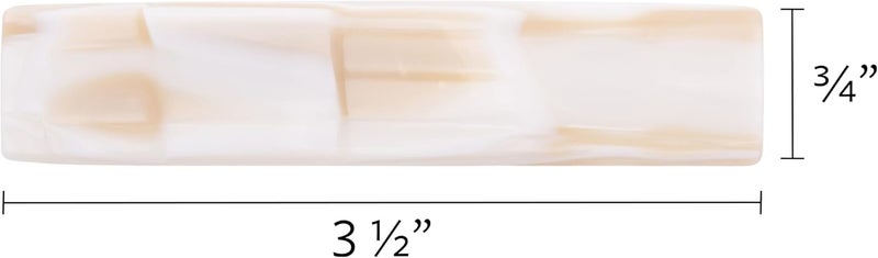 France Luxe Classic Rectangle Hair Barrette in Alba - Image 2