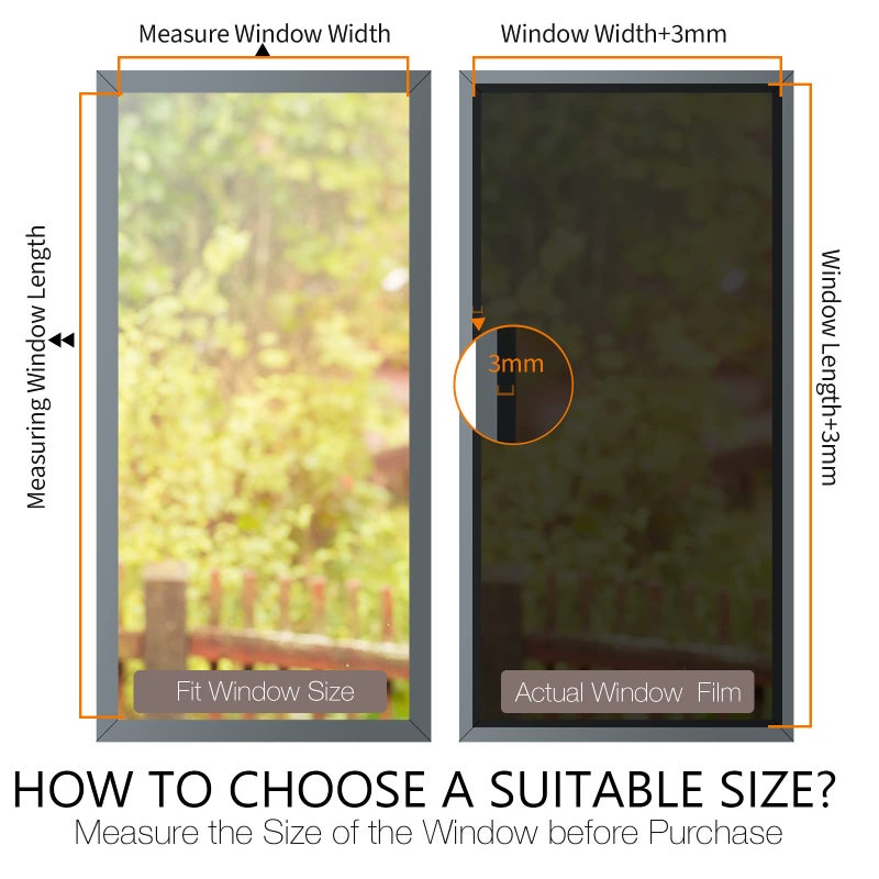 STATINT WINDOW FILMS STATINT Window Film Privacy One Way Mirror Glass Tint Heat Control Sun UV Blocking Sliding Door Tinting Reflective Static Cling for Home, Black-Silver, 29.5 Inch X 6.5 Feet - Image 5
