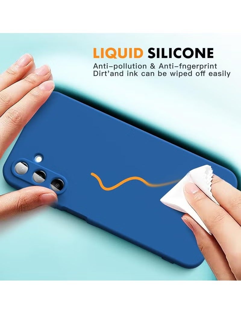 TIGER Samsung Galaxy A15 4G/5G Case with 2-Pack Tempered Glass Screen Protectors, Shockproof Liquid Silicone TPU Soft Back Cover, Anti-Slip Slim Fit Durable Protective Phone Case, 6.5-Inch, Blue, Scratch-Resistant, Anti-Fingerprint, Full Body Protection - Image 2