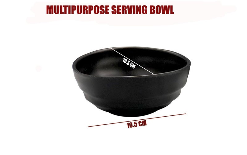 ZIDO 4 Pcs. Melamine Multipurpose Serving Bowl with Spoons for Snacks, Salad, Soup, Ice Cream, Gravies, Vegetables, Namkeen, Cereal, Fruits, Maggi, Pasta, Dry Fruits, Desert etc - Image 4