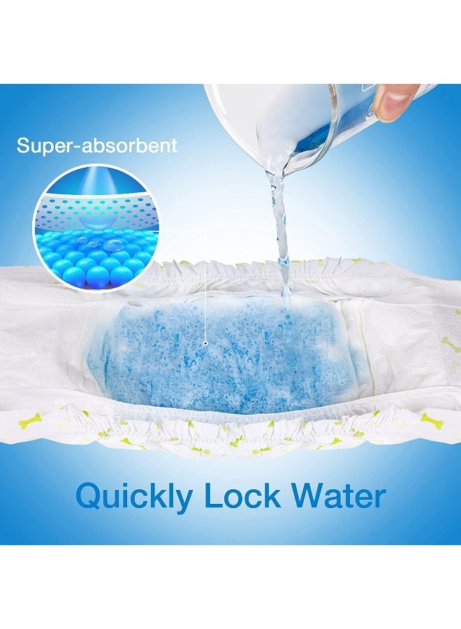 Mumoo Bear Disposable Dog Puppy Nappies Male - Super Absorbent Male Dog Incontinence Wraps (1M-10, 10.00) - Image 5