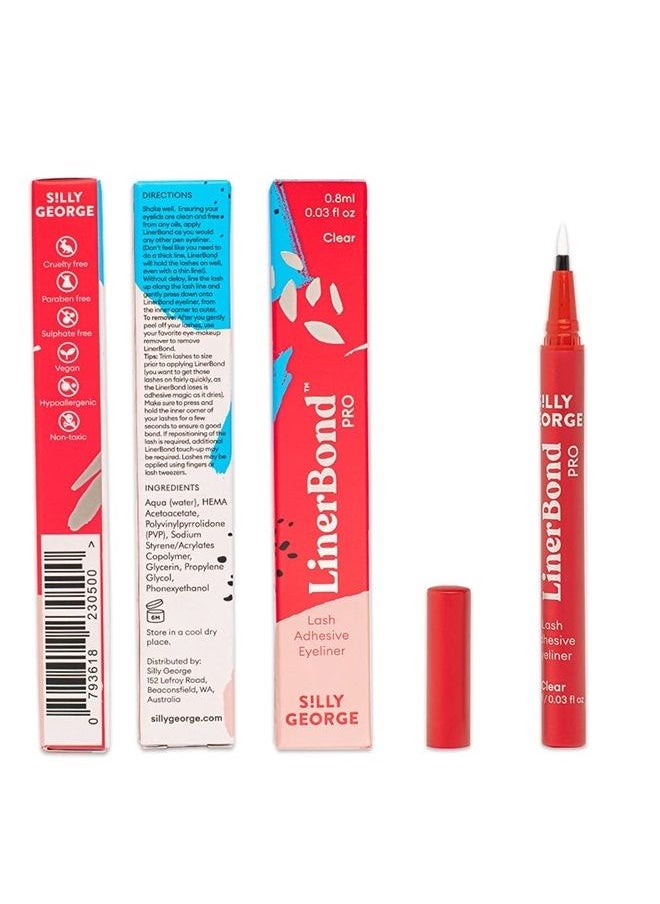 Silly George SuperNatural Series Starter Kit - Pretty Lashes with Adhesive Eyeliner | Clear Band gives Lashes Natural Look | Extra Strong Hold for False Eyelashes (Luna, LinerBond™ Clear)  - Image 2
