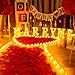 Homemory Marry Me Light Up Letters Proposal Decorations Marry Me Sign with 24Pcs Flameless Candles 2000Pcs Red Fake Rose Petals 30Pcs Red Balloons for Valentines Day Wedding Proposal Romantic Night - Image 3