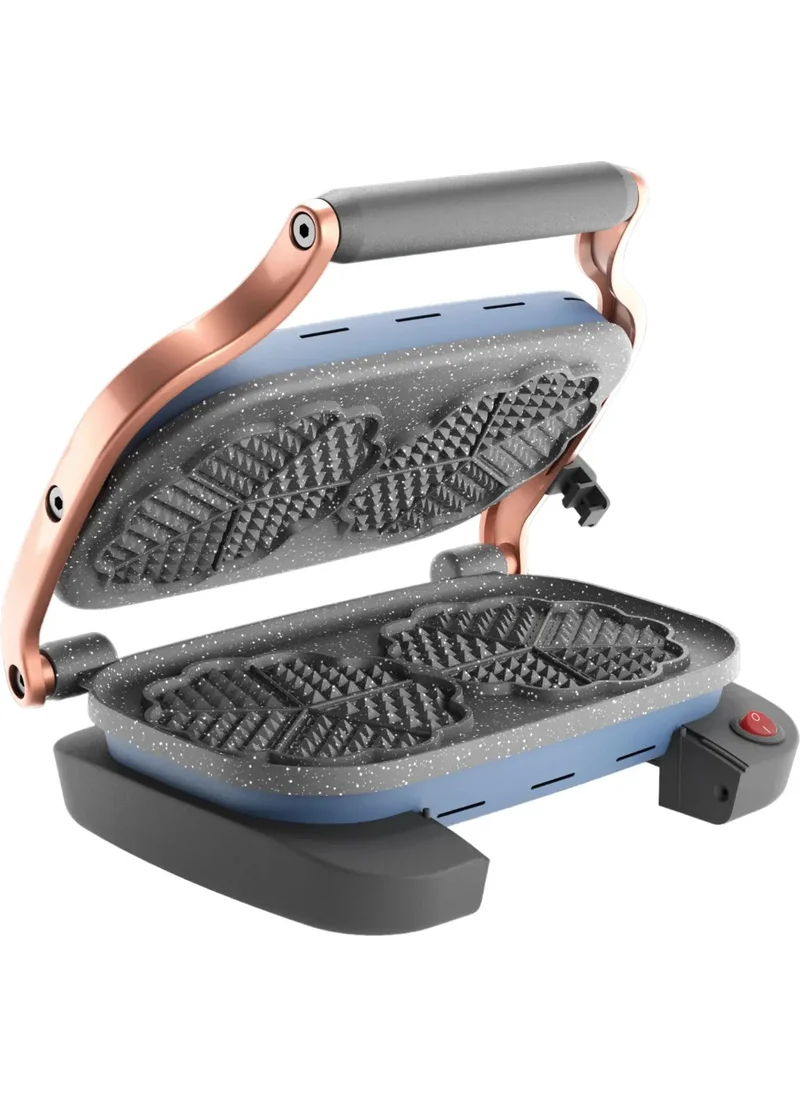Aksu Vintage Double Waffle Maker Blue T62W