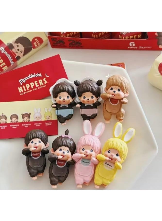 Sonny Angel Monchhichi HIPPERS Decorative Mini Figure - Cute Retro Blind Box Laptop & Desk Accessory - Image 1
