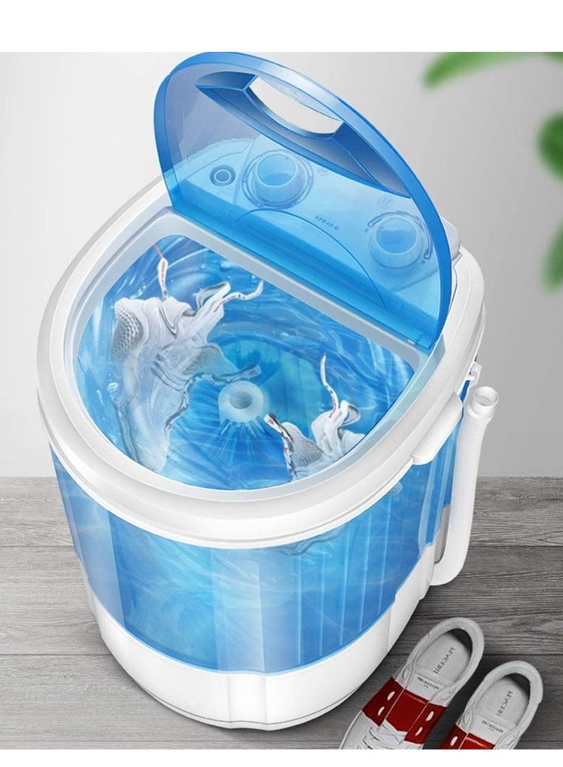 Home shoe washer, smart mini portable washing machine, 4.5kg capacity, removable shoe brush, blue light antibacterial, knob control (Color : Blue)  - Image 4